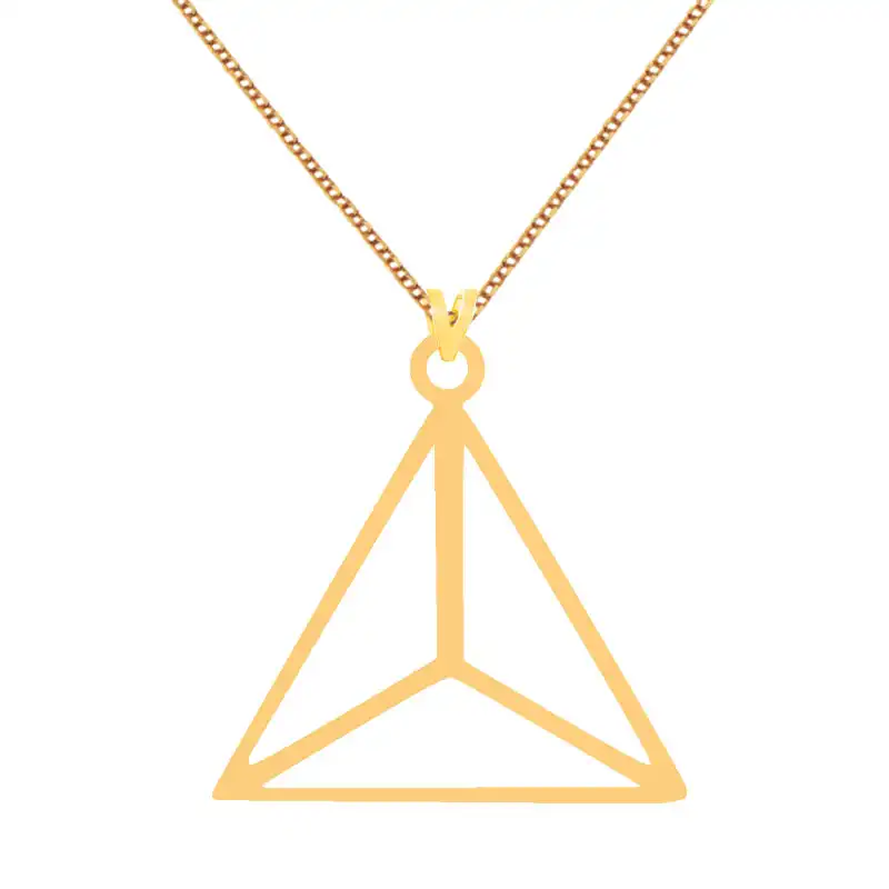 گردنبند طلا 18 عیار زنانه کرابو مدل شکل هندسی Kr72871