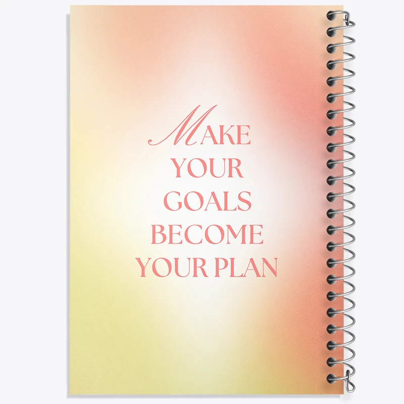 دفتر مشق 100 برگ خندالو طرح Make Your Goals Become Your Plan کد N2356