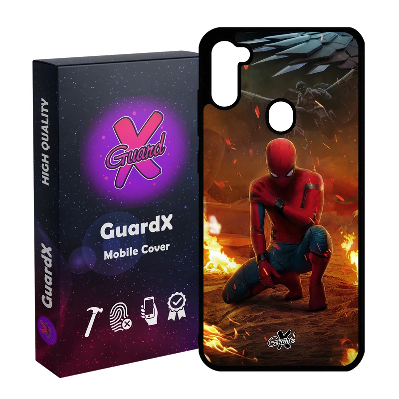 کاور گارد ایکس طرح Spider Man مدل Glass10098 مناسب برای گوشی موبایل سامسونگ Galaxy A11 / M11