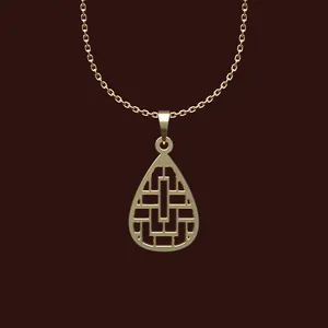 گردنبند طلا 18 عیار زنانه مدوپد مدل هندسی کد W2-1-1236