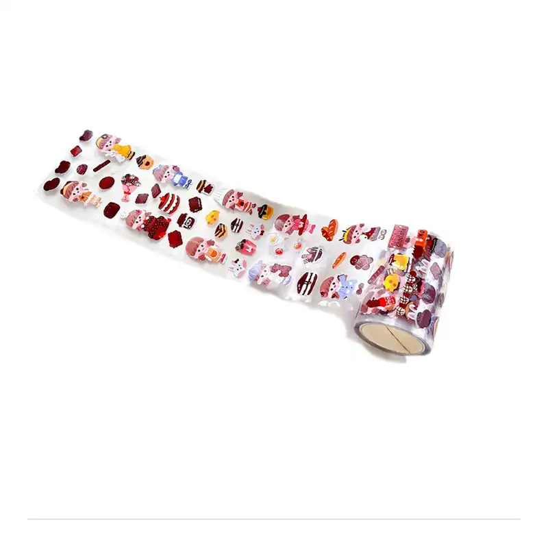 برچسب مدل برش خورده طرح دختر کیک فروش