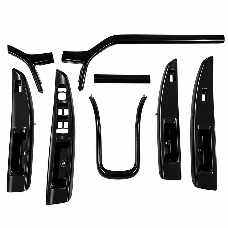 ست دکوراتیو داخلی داشبورد و ضبط خودرو چیکال طرح پیانویی کد V-292 مناسب برای شاهین بسته 8 عددی 