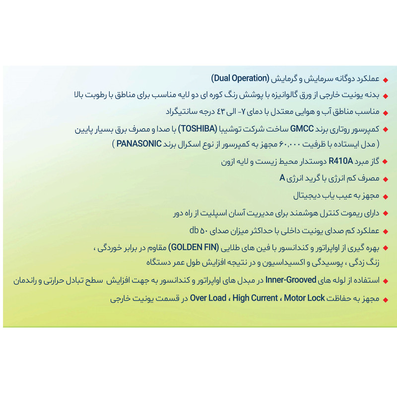 کولر گازی 18000 روتاری دمنده مدل DR-CH18-M