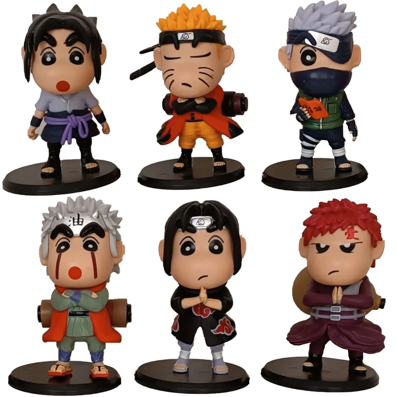 فیگور مدل انیمه ناروتو طرح فان مجموعه 6 عددی