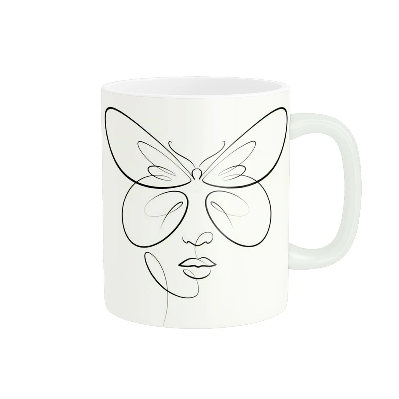 ماگ پاد آفرین مدل پروانه فانتزی کد 1219