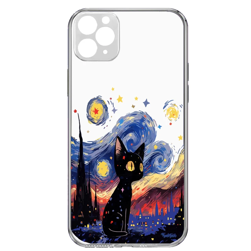 کاور طرح Black Cat مناسب برای گوشی موبایل اپل Iphone 16 Pro