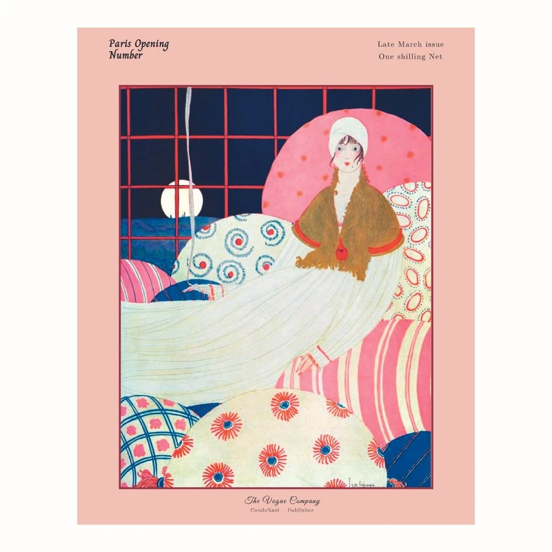 پوستر مدل  تصویر شماره افتتاحیه پاریس در جلد مجله مد  