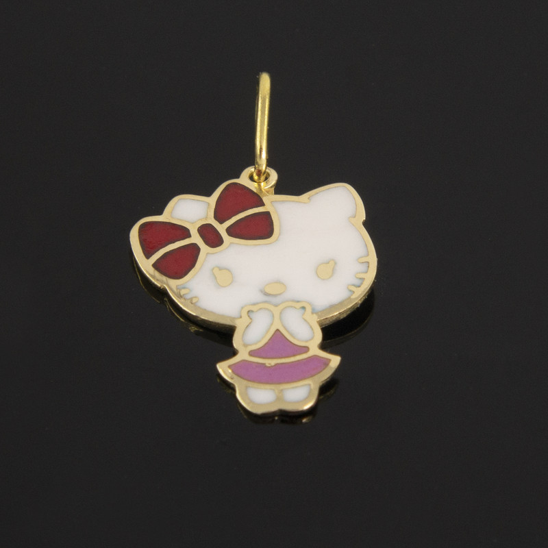 آویز گردنبند طلا 18 عیار دخترانه کد 676