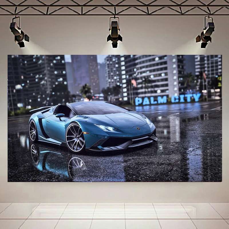 پوستر طرح گیم مدل Need For Speed Heat Lamborghini Ultra کد AR20630