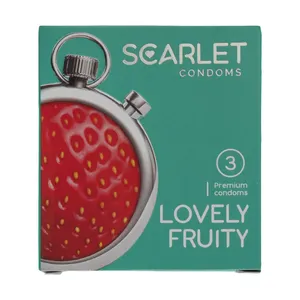 کاندوم اسکارلت مدل LOVELY FRUITY بسته 3 عددی 