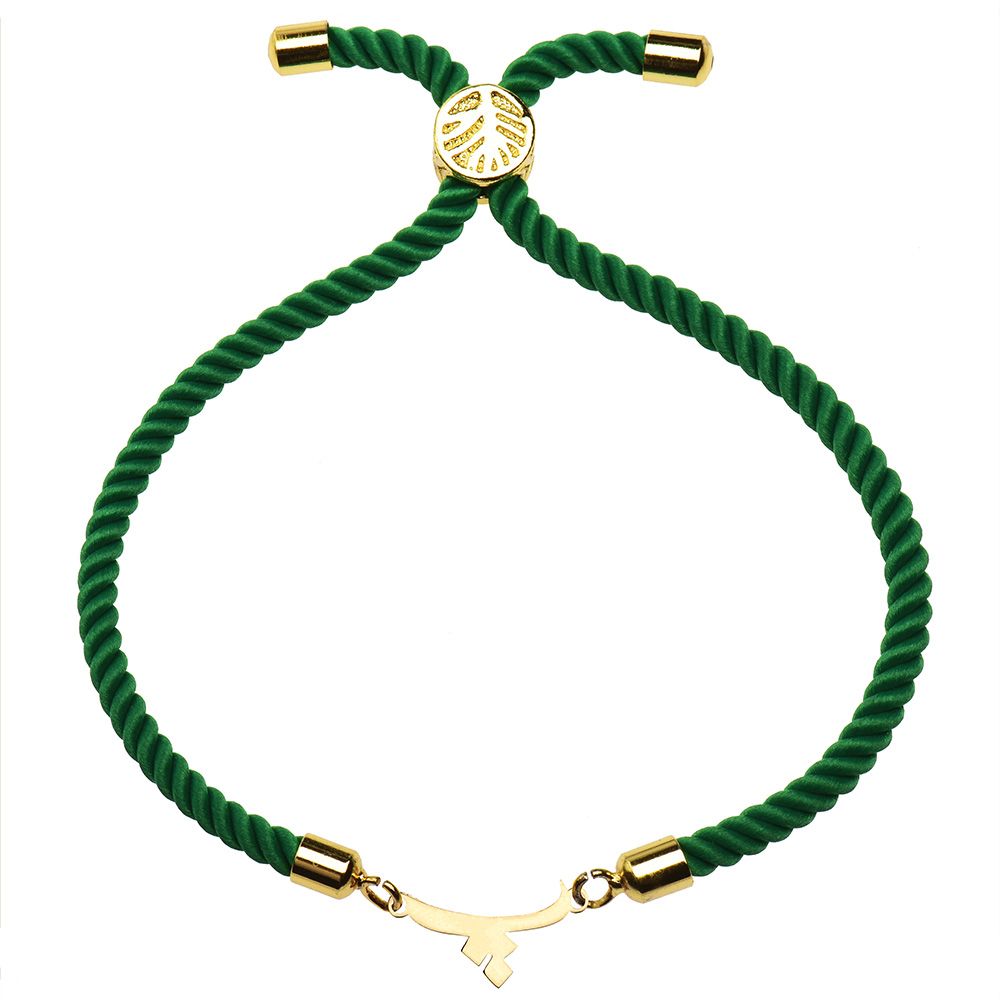 دستبند طلا 18 عیار دخترانه کرابو طرح پ مدل Krd1392