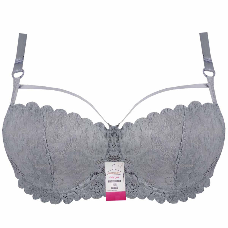 ست شورت و سوتین زنانه ثمین بافت مدل StW000111 رنگ خاکستری