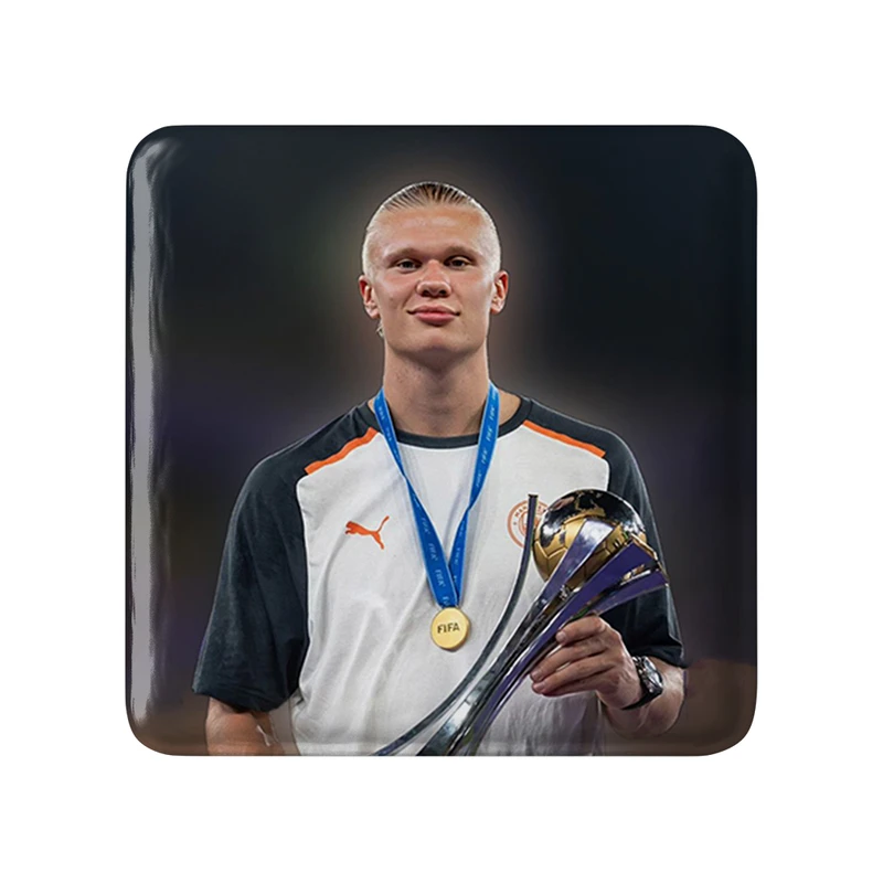 مگنت خندالو طرح ارلینگ هالند (Erling Haaland) مدل مربعی کد 36374