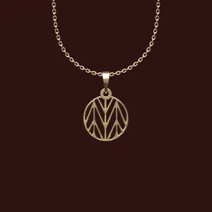 گردنبند طلا 18 عیار زنانه مدوپد مدل هندسی کد W2-1-1148