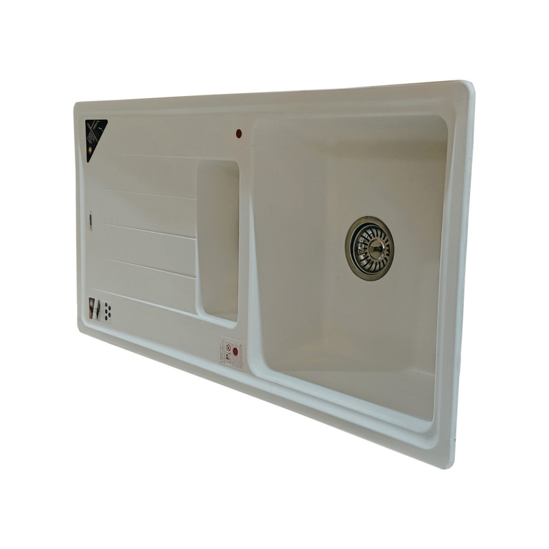 سینک ظرفشویی گرانیت پارادایز مدل ITALY-452-WHITE-AKLIL توکار