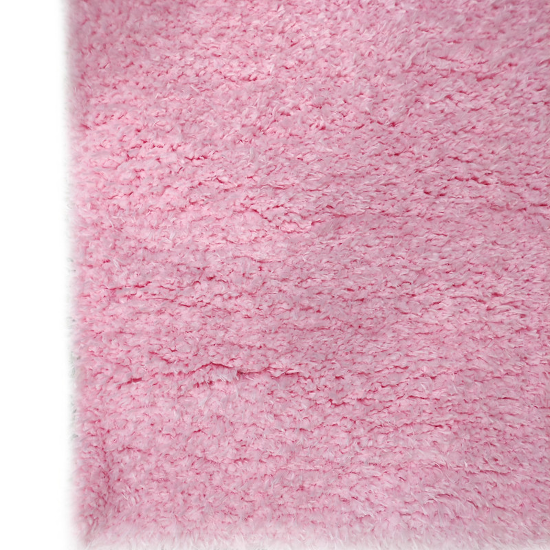 فرش ماشینی مدل شگی طرح فلوکاتی زمینه صورتی