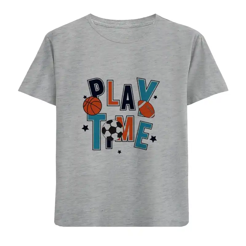 تی شرت آستین کوتاه بچگانه مدل تایپوگرافی D311