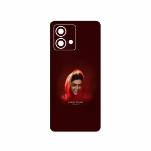 MAHOOT Portrait of an Indian Woman Cover Sticker for Motorola Moto G84