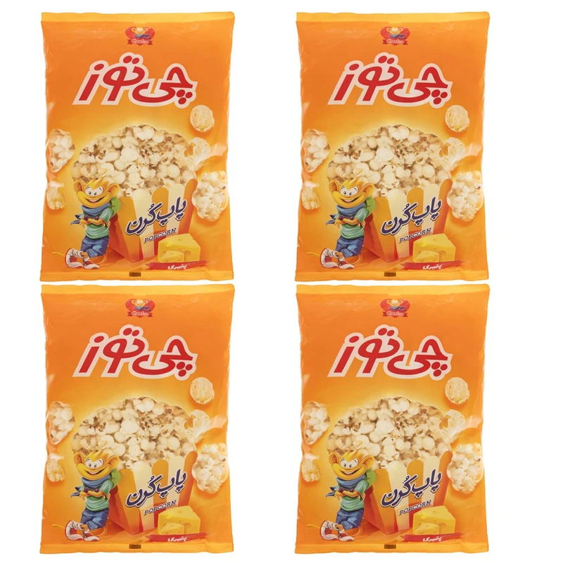 پاپ کورن پنیری چی توز - 120 گرم بسته 4 عددی