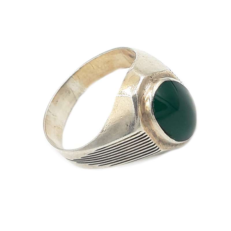 انگشتر نقره مردانه مدل عقیق کد 20533