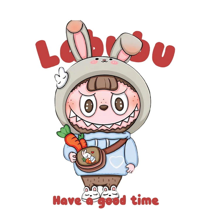 استیکر پارچه و لباس پاد آفرین مدل عروسک لبوبو کد S2099