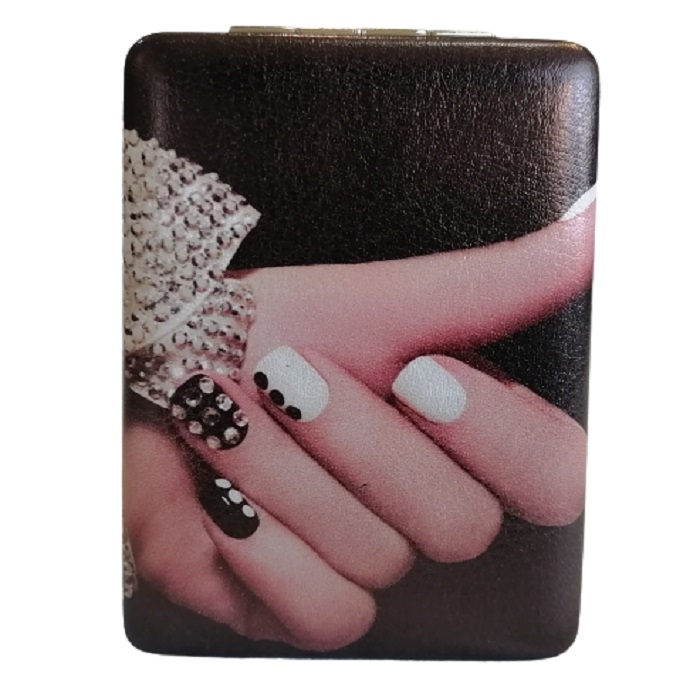 آینه جیبی مدل نگین چرمی