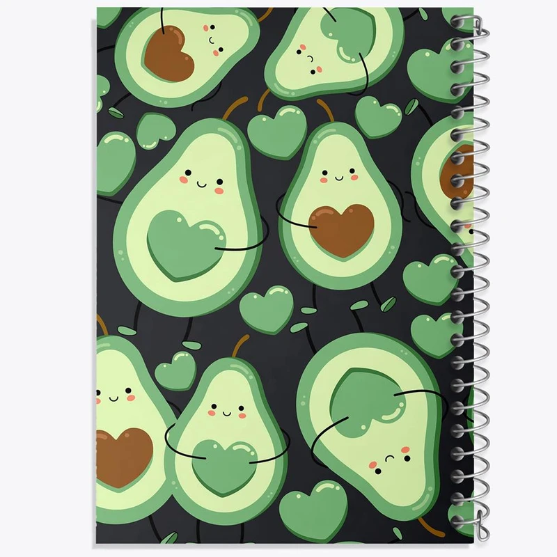 دفتر شطرنجی 50 برگ خندالو طرح آووکادو کد 8621