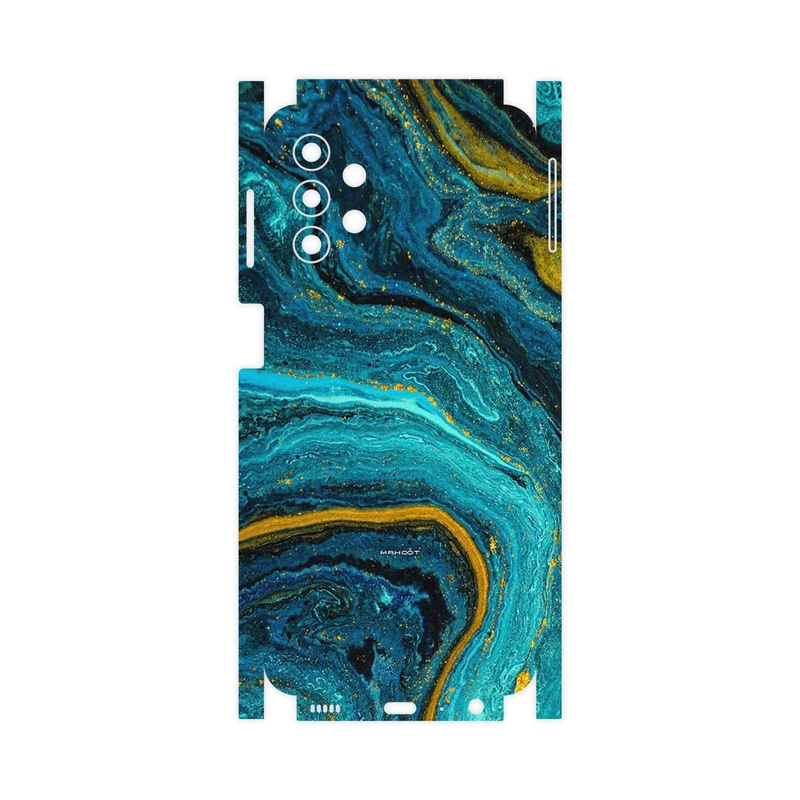 برچسب پوششی ماهوت مدل Turquoise marblewith golden streaks-FullSkin مناسب برای گوشی موبایل سامسونگ Galaxy A32 5G