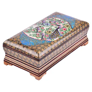   جعبه کارد و چنگال خاتم کاری طرح طبیعت کد 2614