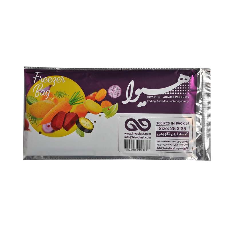 کیسه فریزر هیوا مدل تقویمی بسته 100عددی