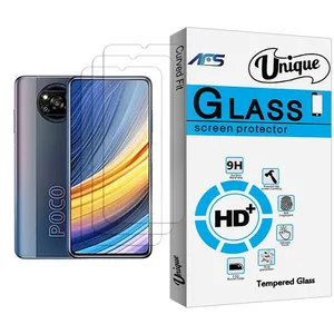 AFS Unique Glass MIX003 Screen Protector For Xiaomi Poco X3 Pro Pack Of 3