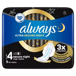 نوار بهداشتی الویز مدل Ultra Secure Night بسته 9 عددی