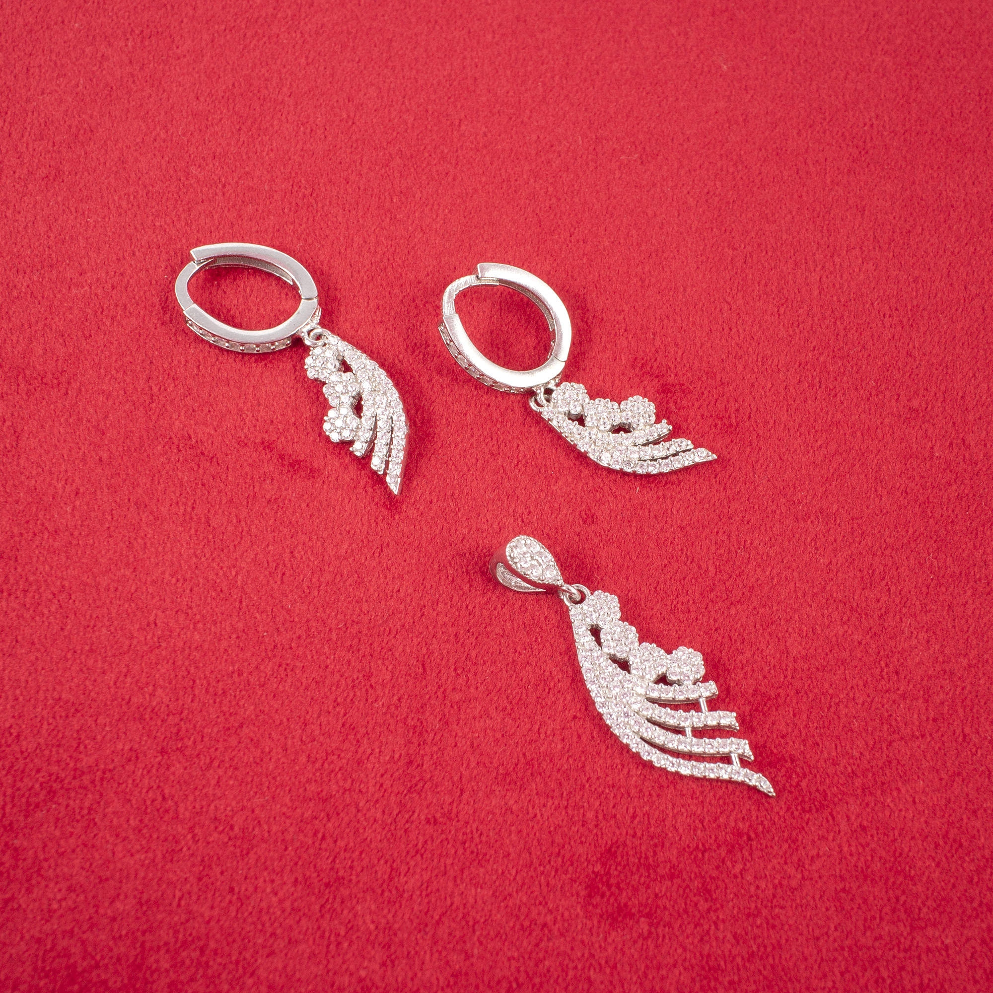 نیم ست نقره زنانه مدل AMT-N174