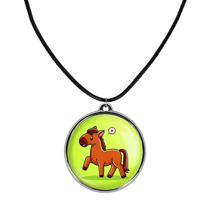 گردنبند خندالو مدل حیوانات بامزه اسب کد 2966429665