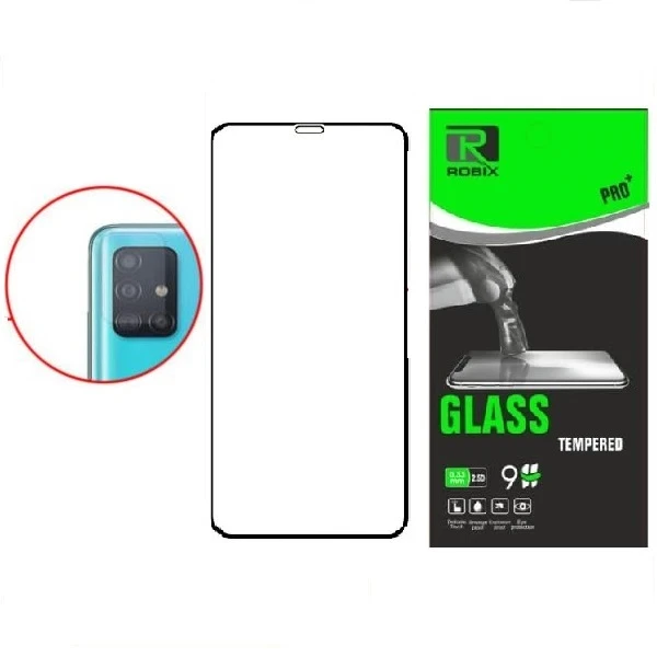 محافظ صفحه نمایش روبیکس مدل FL A71 مناسب برای گوشی موبایل سامسونگ Galaxi A71 به همراه محافظ لنز دوربین