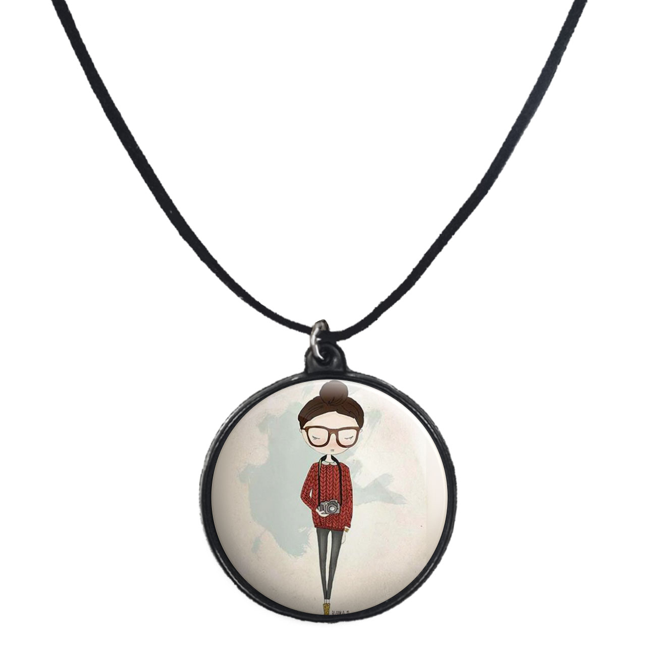 گردنبند پرمانه طرح عکاس کد pmb.5207 مدل دو طرفه