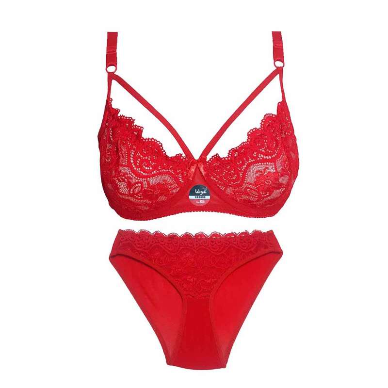 ست شورت و سوتین زنانه غوغا مدل Oid-StW000001200RED