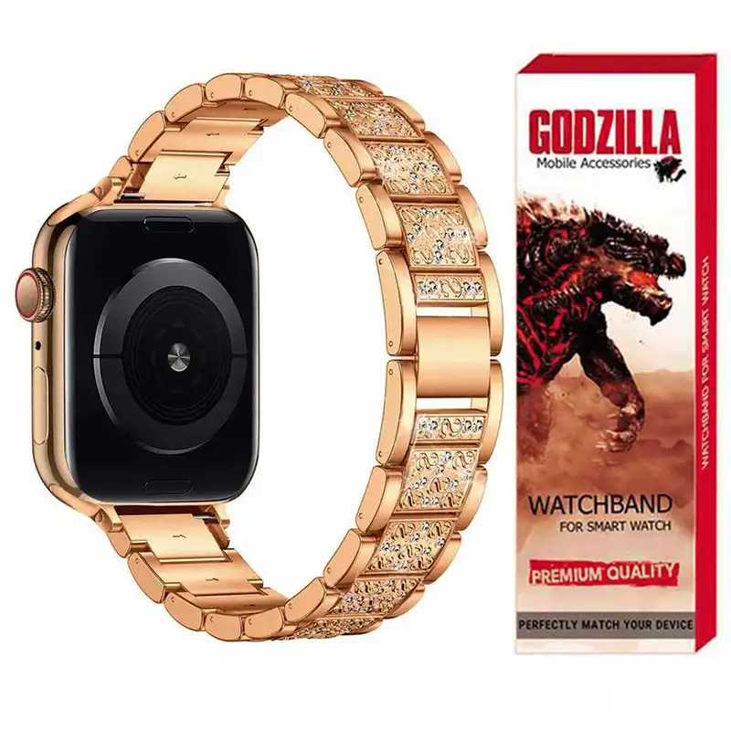 بند گودزیلا مدل 3Bead Diamond مناسب برای اپل واچ سری 1 38 / 40 میلی متر