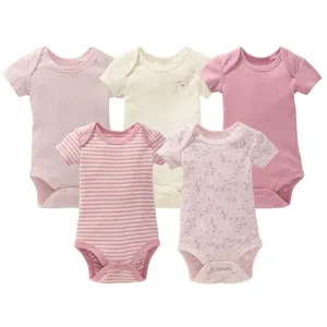 بادی آستین کوتاه نوزادی لوپیلو مدل LAN 307802 مجموعه پنج عددی