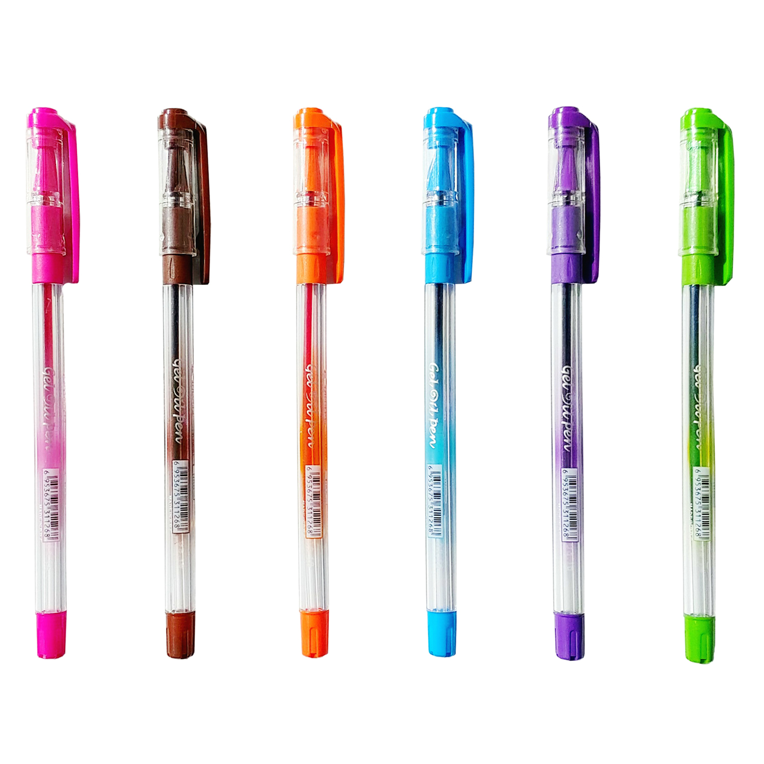 خودکار یالونگ مدل gel pen بسته 6 عددی
