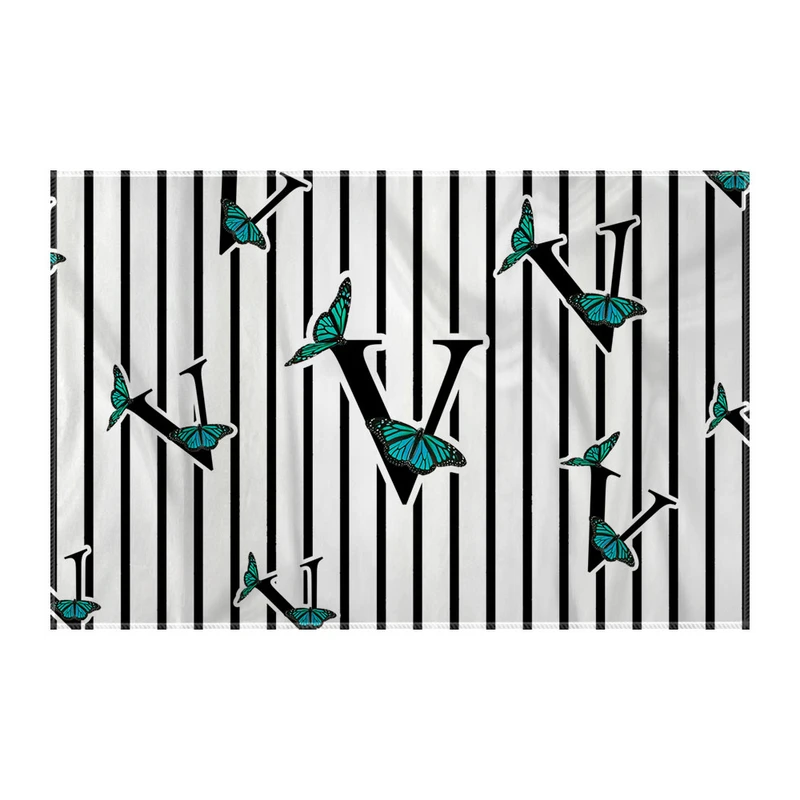 کاغذ کادو ترمه طراحان ایده مدل حرف V  پروانه ای کد cfp3024