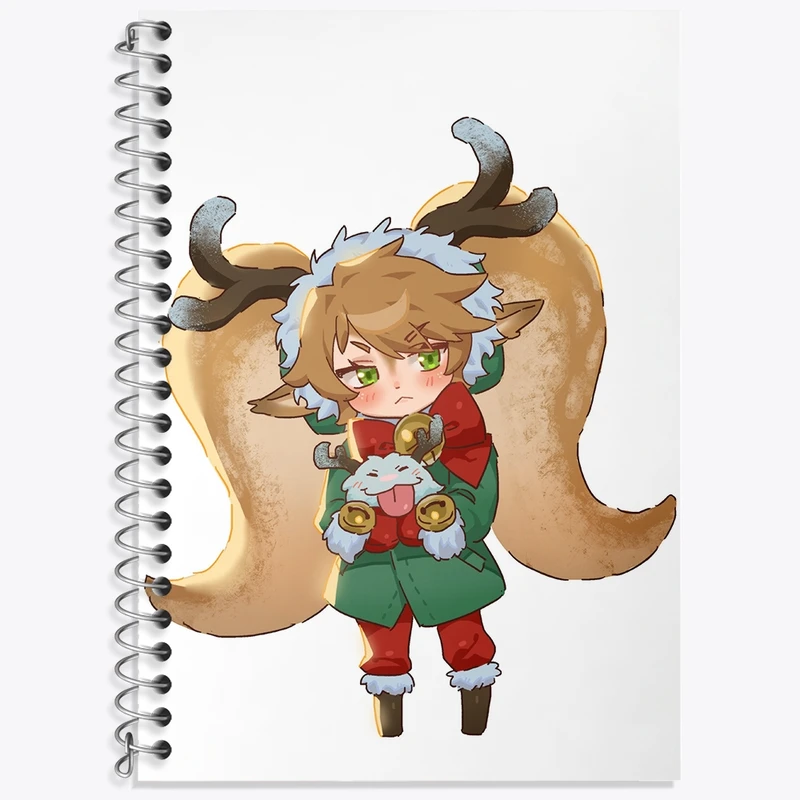 دفتر زبان 50 برگ خندالو مدل سه خط طرح بازی لیگ اف لجندز (League of Legends) کد 33031