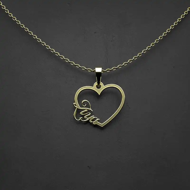 گردنبند طلا 18 عیار زنانه مدوپد مدل اسم ضیا ziya کد HE2-1-1139