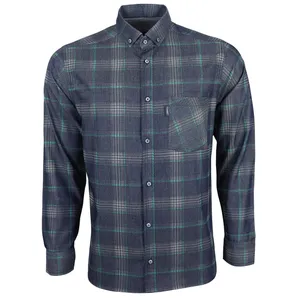 پیراهن آستین بلند یقه برگردان مردانه مدل چهارخانه جیبدار پارامیس 6