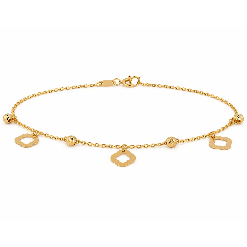 دستبند زنجیری طلا 18 عیار زنانه طلای معتمدی مدل ونکلیف