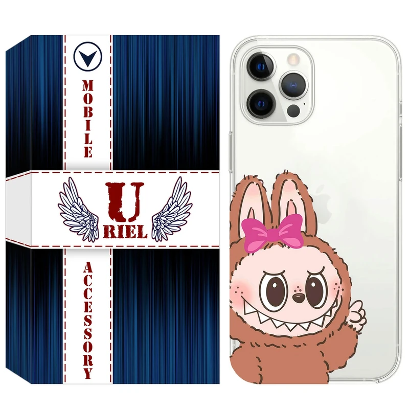 کاور یوریل مدل Clear کد 109 طرح لبوبو Labubu مناسب برای گوشی موبایل اپل iPhone 13 Pro Max