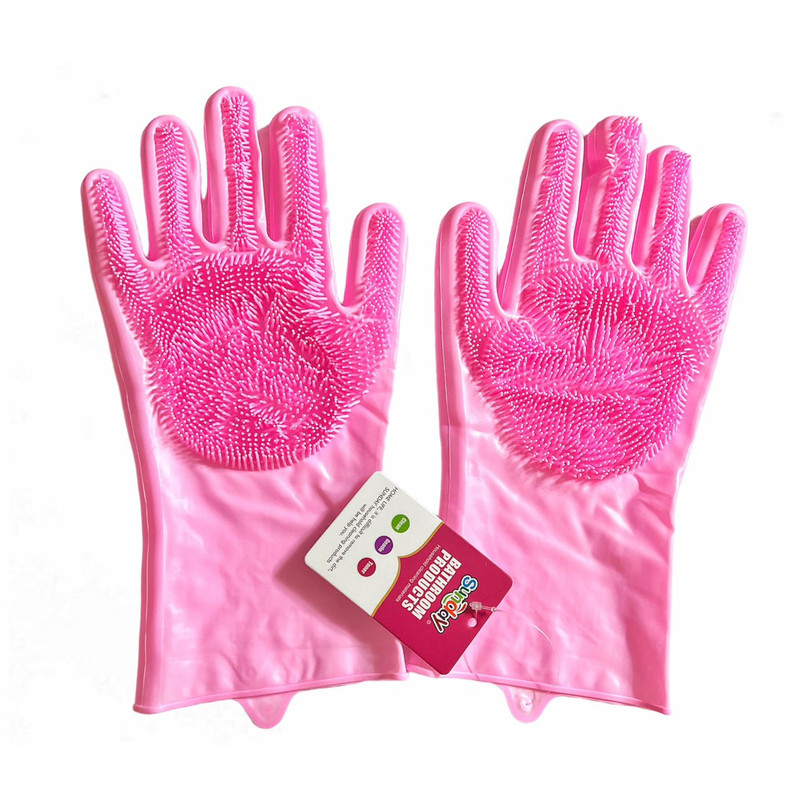 دستکش نظافت سان دی مدل سیلیکونی پرزدار کد 260