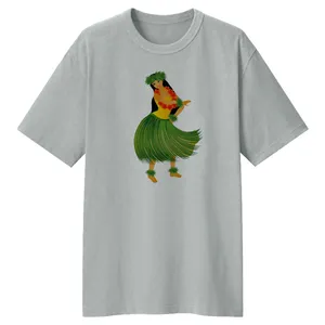 تی شرت لانگ  آستین کوتاه زنانه مدل دختر تابستان کد LL166 رنگ طوسی