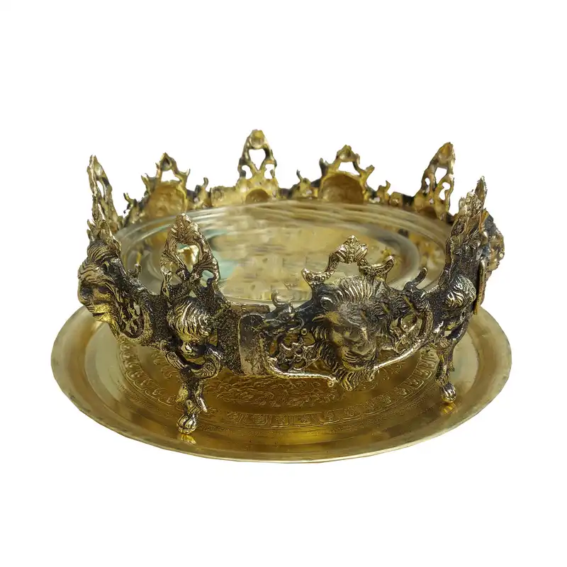 ست منقل و سینی برنجی مدل فرشته کد 54