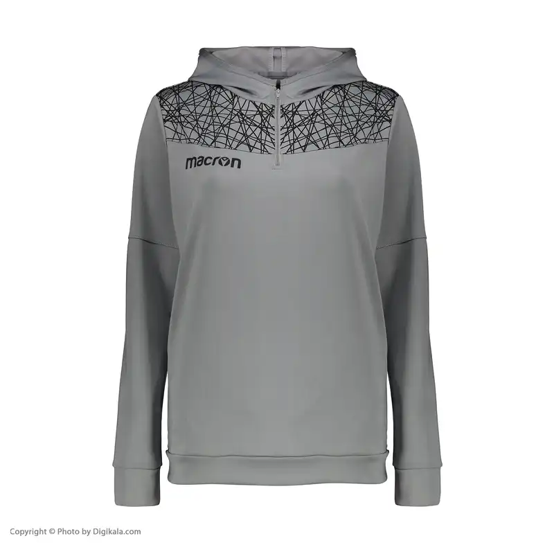 هودی ورزشی زنانه مکرون مدل چندا رنگ طوسی